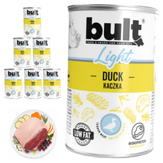 BULT LIGHT mokra hrana za pse v konzervi z račjo 6 x 400 g Lahko prebavljiva