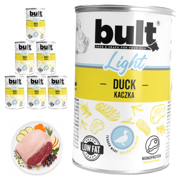 BULT LIGHT mokra hrana za pse v konzervi z račjo 6 x 400 g Lahko prebavljiva