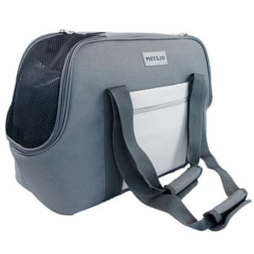 Mersjo Mersjo EasyTravel transportna torba za mačke in majhne pse s trdnim dnom, siva, 23 x 48 x 31 cm, do 8 kg