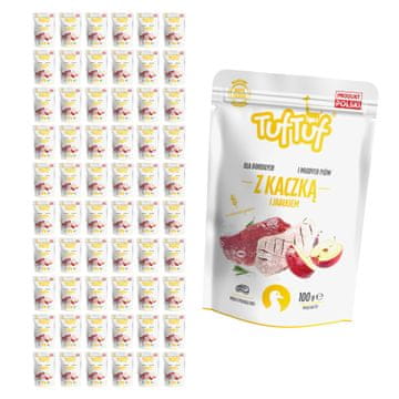 Tuff Stuff mokra hrana za pse Raca z jabolkom 60 x 100 g vrečka
