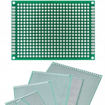 Dvostranski univerzalni prototip tiskanega vezja 50 x 70 mm (zelen)