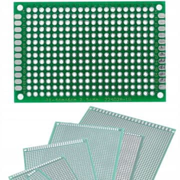Dvostranski univerzalni prototip tiskanega vezja 40 x 60 mm (zelen)