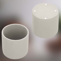Keramični pokrov za cvetlične lončke, betonski, 14,5 cm, komplet 2 kosov