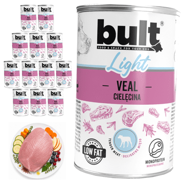 BULT LIGHT mokra hrana za pse v konzervi s teletino 12 x 400 g