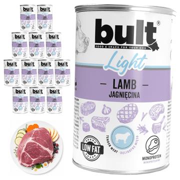 BULT LIGHT mokra hrana za pse v konzervi z jagnjetino 12 x 400 g