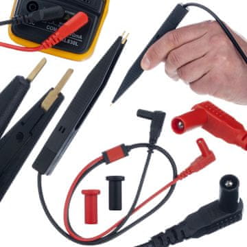 Rosfix Merilna pinceta z vodniki za multimeter za SMD komponente