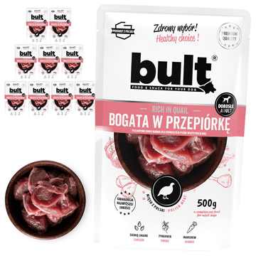 BULT mokra hrana za pse, vrečka za prepelice 10 x 500 g