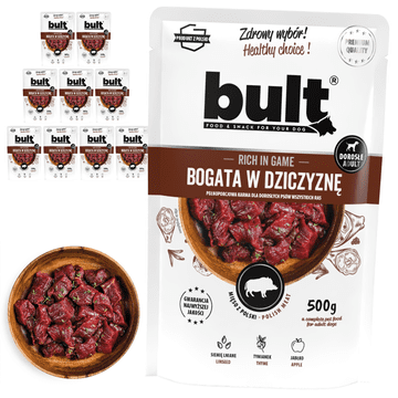 BULT mokra hrana za pse, vrečka z jelenovino 10 x 500 g