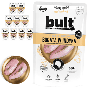 BULT mokra hrana za pse s puranom, vrečka 10 x 500 g