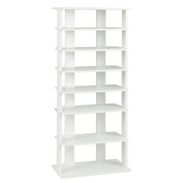 Costway Omarica za čevlje 7-nadstropna 45x25x110,5 cm bela