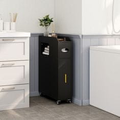 Costway Kopalniški shrambni kabinet 16 cm tanek črn