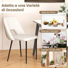 Costway Set 2 jedilnih stolov 48,5x57x85 cm bež