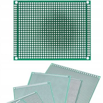 Dvostranski univerzalni prototip tiskanega vezja 70 x 90 mm (zelen)