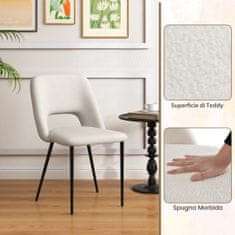 Costway Set 2 jedilnih stolov 48,5x57x85 cm bež