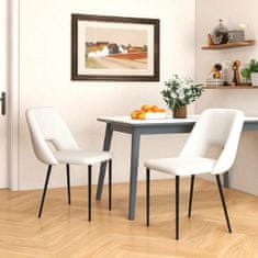 Costway Set 2 jedilnih stolov 48,5x57x85 cm bež