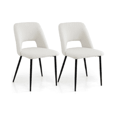 Costway Set 2 jedilnih stolov 48,5x57x85 cm bež