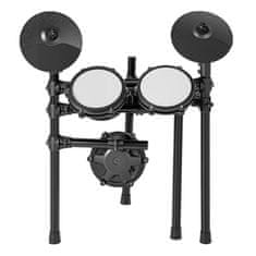 Costway Zložljivi bobni z mrežastimi blazinicami 21 cm, činelami 24,5 cm, 225 zvoki, 30 demo, metronom, USB MIDI, bas boben, 2 palici