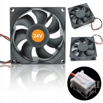 Ventilator 80x80x25 2-pinski 24V