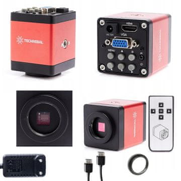 Techrebal "Rdeča laguna" FULL HD HDMI 2.0MP kamera za mikroskop rdeča FHD2MPR/H3602