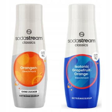 SodaStream Orange Zero sirupi brez sladkorja pomaranča + izotonična pomaranča grenivka