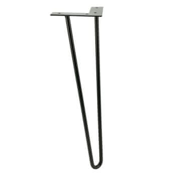 BB Noga za pohištvo Hairpin Loft, črna mat, višina 41 cm - 2 palici