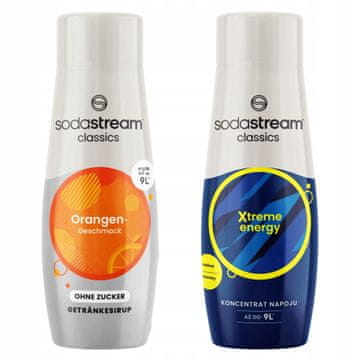 SodaStream Orange Zero sirupi pomaranča brez sladkorja + energijski napitek
