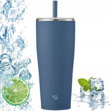 Zojirushi Termo vrček s slamico za potovanja SX-HA89H-AM 890 ml Temno modra