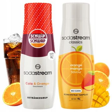 SodaStream Komplet 2 koncentratov Shwip Shwap Cola pomaranča + pomaranča mango