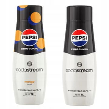 SodaStream Komplet dveh koncentratov in sirupov. Pepsi MAX Mango + Pepsi Max Zero