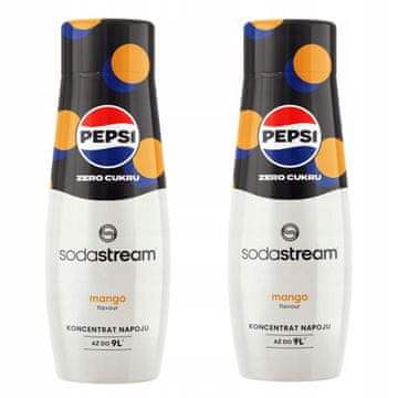 SodaStream Komplet 2 koncentratov , 2x Pepsi Max Mango Zero Sugar Diet Syrups