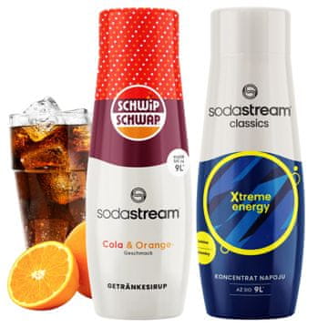SodaStream 2x Shwip Shwap Cola pomaranča + sirup za energijski napitek