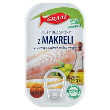 Fileji skuše brez kože z ekstra deviškim olivnim oljem 110 g