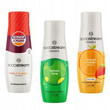 SodaStream Set 3 koncentratov Schwip Schwap + LemonLime + Orange Mango
