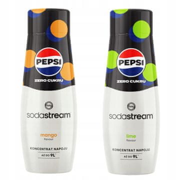 SodaStream Komplet dveh koncentratov in sirupov. Pepsi MAX Mango + Pepsi Max Lime