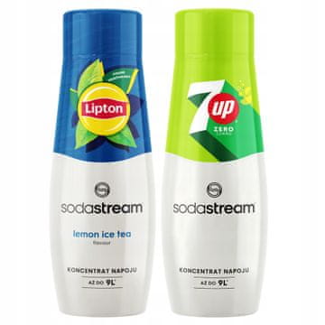 SodaStream 2 sirupa za ledeni čaj z limono + 7UP brez sladkorja