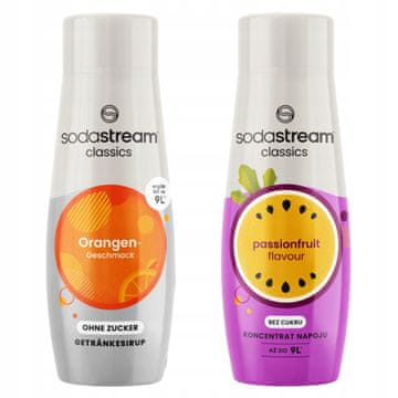 SodaStream Sirupi Orange Zero brez sladkorja, pomaranča in pasijonka