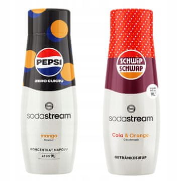 SodaStream Komplet dveh koncentratov in sirupov. Pepsi MAX Mango + Shwip Shwap