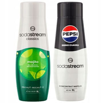 2x Sirup za nasičenje SODASTREAM MOJITO MOHITO PEPSI MAX COLA BREZ SLADKORJA