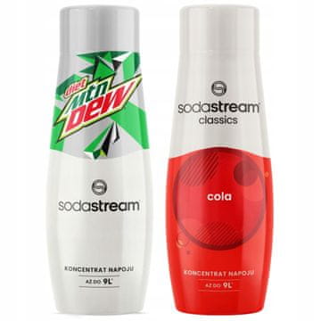 SodaStream Cola + Mountain Dew Diet gazirani sirup, komplet 2 kosov.