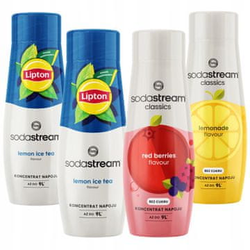 SodaStream Sirupi 2x ledeni čaj limona + rdeče jagode + limonada