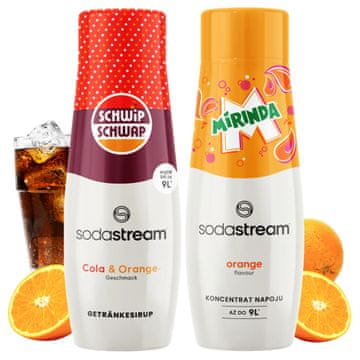 SodaStream Shwip Shwap Cola Orange + Mirinda sirup, komplet za nasičenje