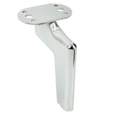 BB Noga za pohištvo Loft, srebrna, kromirana, višina 12 cm