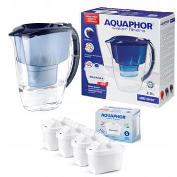 Aquaphor Vrč s filtrom Amethyst 2,8 l + 4 kartuše, moder