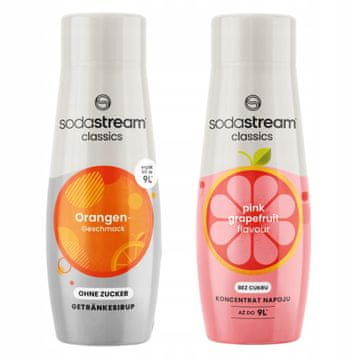 SodaStream Sirupi Orange Zero brez sladkorja, pomaranča in grenivka