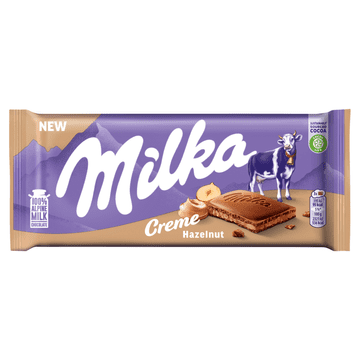 Mondelez Milka Creme Mlečna čokolada z lešnikovim nadevom 85 g