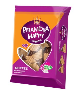 Agro Flis Pyramid Wafers Happy Original kava in mleko 600 g