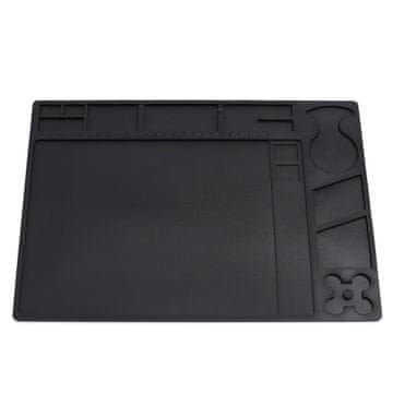 Črna silikonska antistatična podloga 359x260x5mm Yihua