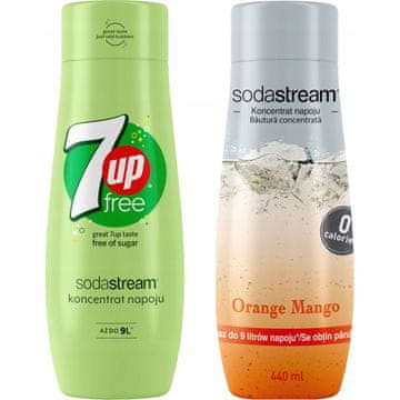 SodaStream Komplet 2 koncentratov 7UpFREE + OrangeMango