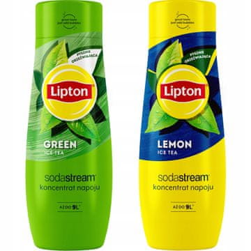 SodaStream Lipton koncentrat limone in zelene sode, 2 pakiranja