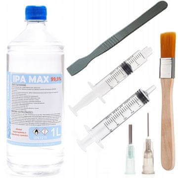Komplet: Alkohol + 2 brizgi + 2 igli + lopatica + čopič